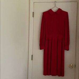 Adele Simpson wool. Dress. Vintage. 1975.